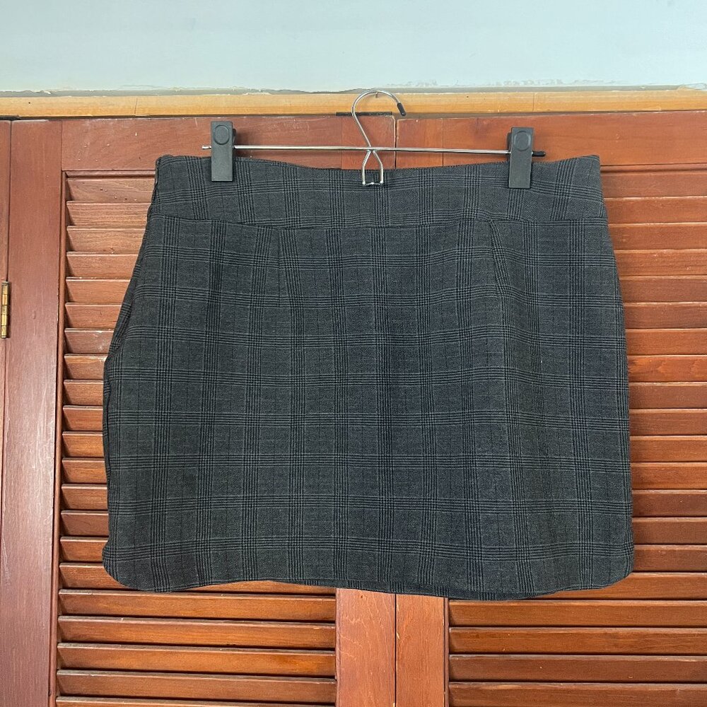 Zara Grey Plaid Mini Skirt